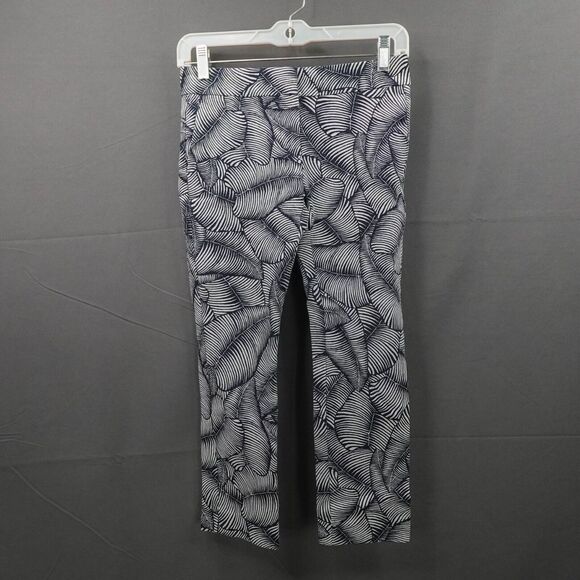 Ann Taylor Women Capri Pants 00P Blue Coastal Preppy Statement Academia Nautical - Picture 1 of 9